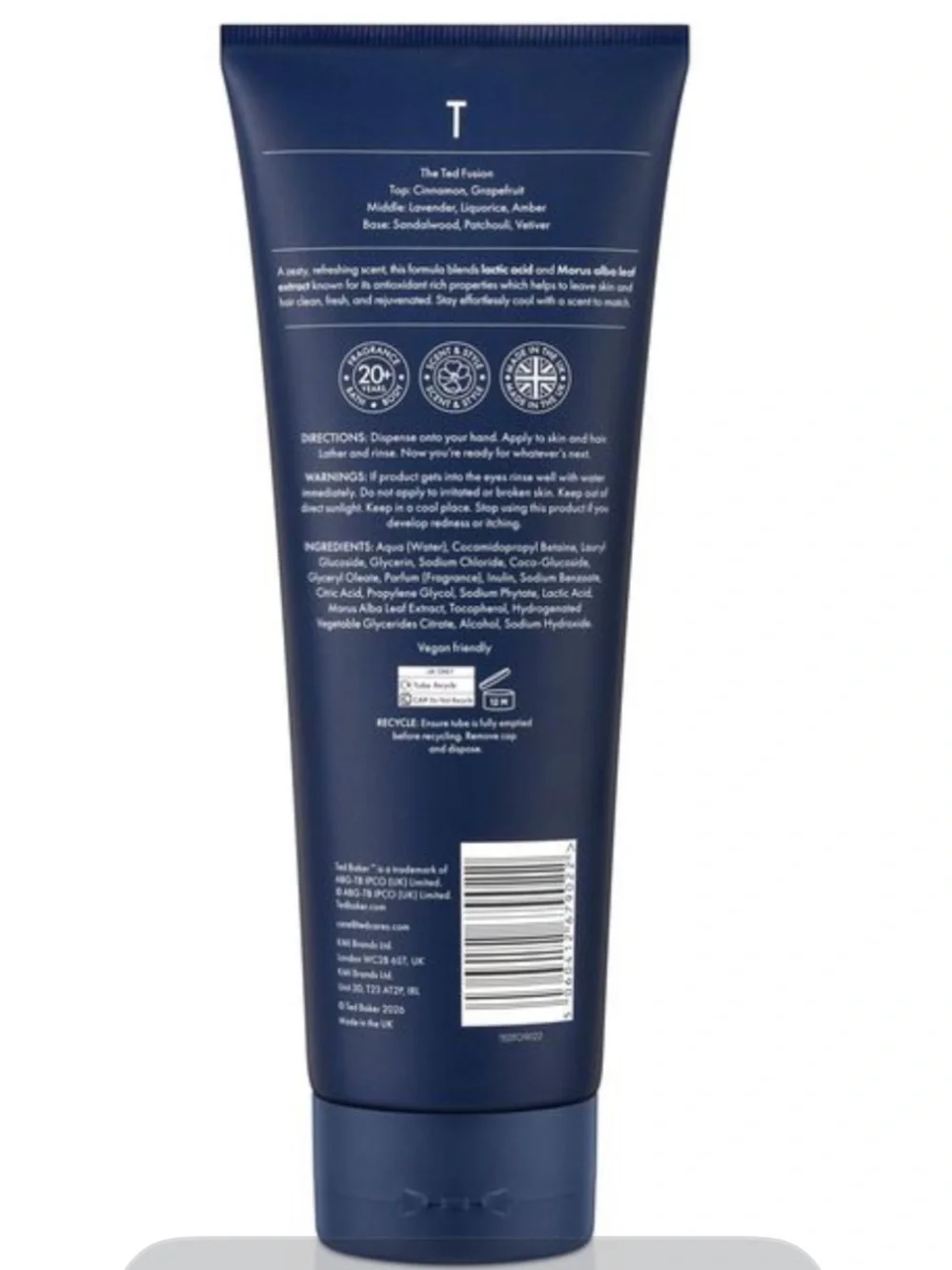 Ted Baker Fusion Electric 2-in-1 Hair & Body Wash for Men 250ml